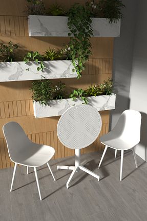 ست باغچه سفید پلاستیک VİLİNZE - کد 920753312