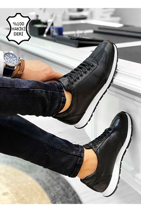 کفش اسنیکر رنگی مردانه چرم اصل Deri De Luxe - کد 920755799