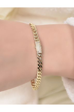 دستبند طلا سبز مردانه 14 عیار kuyumcu nurettin - کد 902467217