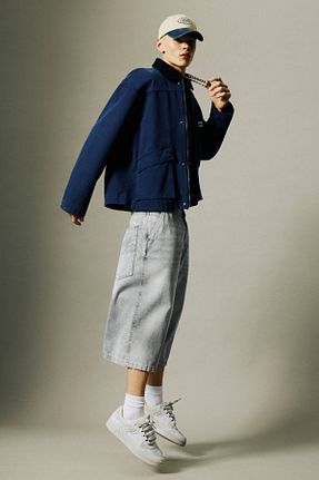 شلوارک و برمودا طوسی مردانه Relaxed Pull & Bear - کد 921618688