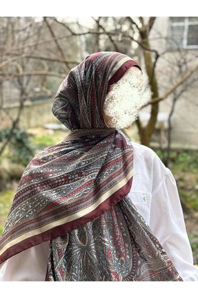شال قهوه ای زنانه Kesik Elyaf shalby - کد 898279366