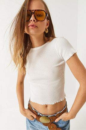 تیشرت سفید زنانه Straight Bianco Lucci - کد 906018996