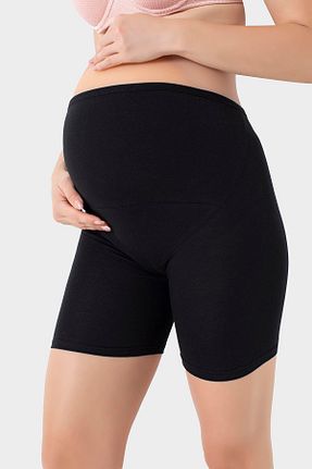 شلوارک و برمودا بارداری مشکی زنانه پنبه ای Arma Yıldız - کد 840158129