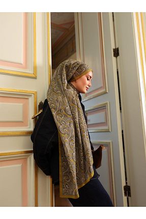 شال خاکی زنانه Silk Home - کد 903192874