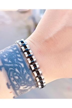 دستبند استیل (فولاد) بژ زنانه استیل ضد زنگ Focus - کد 920770117