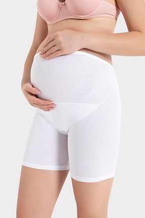 شلوارک و برمودا بارداری سفید زنانه پنبه ای Arma Yıldız - کد 840160271