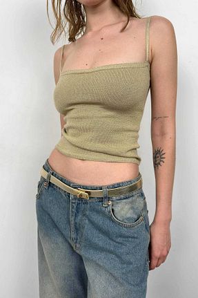 بلوز طلائی زنانه یقه مربعی Maxi modena - کد 920774186