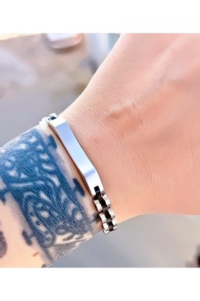 دستبند استیل (فولاد) بژ زنانه استیل ضد زنگ Focus - کد 920770097