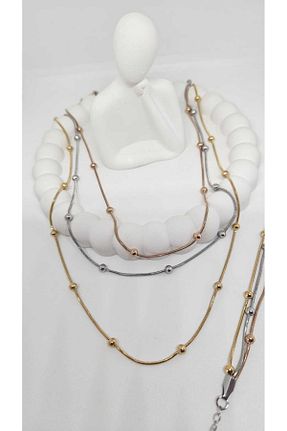 گردنبند استیل ( فولاد ) زرد استیل (فولاد) TE DÜKKAN - کد 920774966