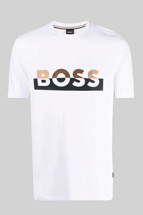 تیشرت سفید مردانه رگولار BOSS - کد 815620128