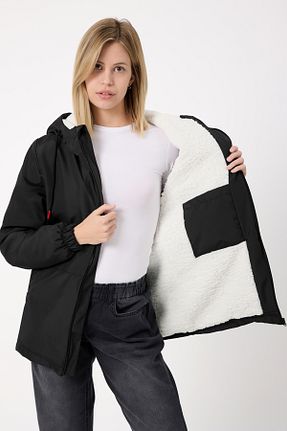 کاپشن مشکی زنانه پارکا freemen - کد 879224957