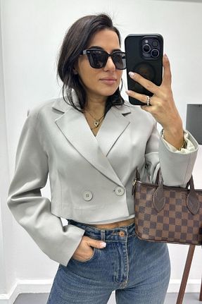 کت بلیزر طوسی زنانه رگولار bunubanayolla - کد 920784830