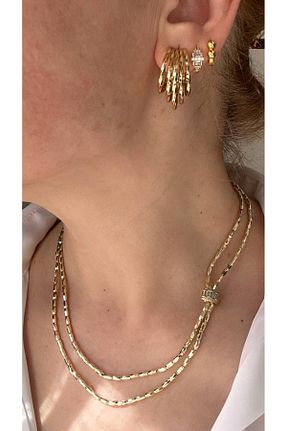 گردنبند استیل ( فولاد ) زرد زنانه استیل ضد زنگ Esmeray Aksesuar - کد 920782872