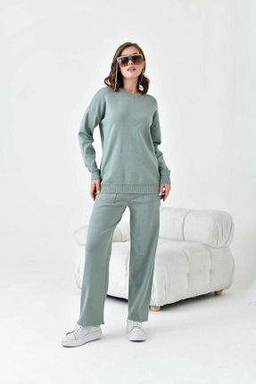 ست بالاتنه و پائین تنه سبز زنانه تریکو Garmi - کد 920787550
