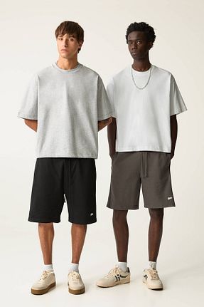 شلوارک و برمودا طوسی مردانه پنبه ای Pull & Bear - کد 920783101