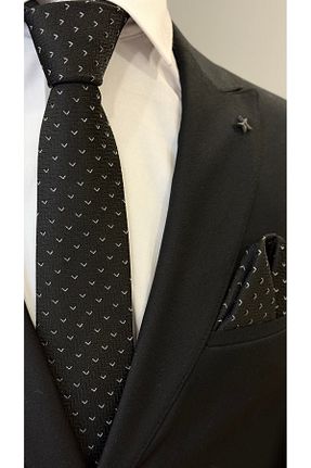 کراوات مشکی مردانه میکروفیبر Dearmise - کد 920789908