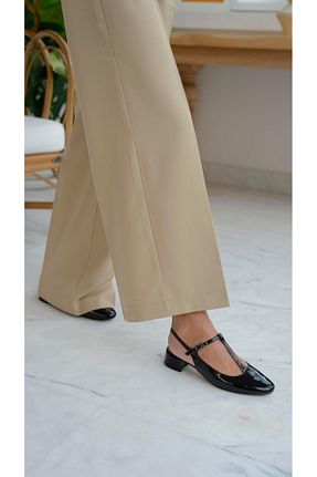 کفش پاشنه بلند کلاسیک مشکی زنانه چرم لاکی ECENİN BUTİĞİ - کد 920799521