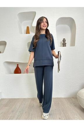 ست بالاتنه و پائین تنه رنگی زنانه بافتنی Devesta Moda - کد 920833492
