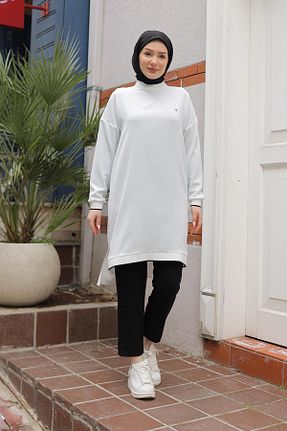 تونیک حجاب سفید زنانه جین Armine TREND - کد 920839722