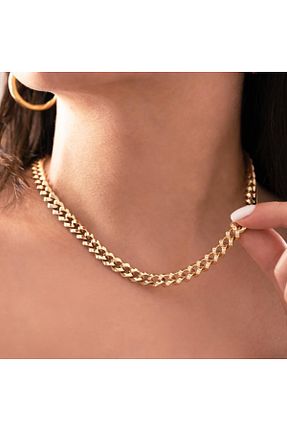 گردنبند طلا طلائی زنانه 14 عیار hakan mücevherat - کد 921685235