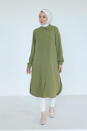 تونیک حجاب خاکی زنانه جین Armine TREND - کد 920839808
