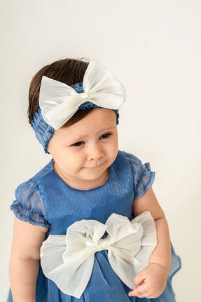 لباس مجلسی و فارغ التحصیلی آبی بچه گانه توری Eray Kids - کد 921668693