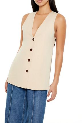 بلوز بژ زنانه ساده Forever 21 - کد 920837492