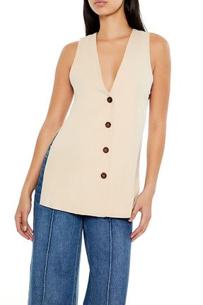 بلوز بژ زنانه ساده Forever 21 - کد 920837492