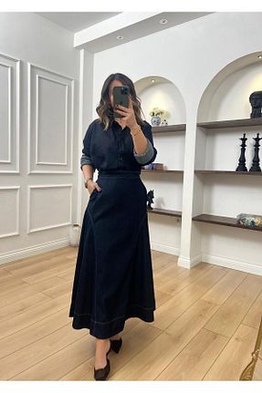 دامن رنگی زنانه جین kubraozbeybutik - کد 920839733