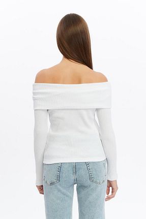بلوز سفید زنانه پنبه ای bemmoda - کد 920835289