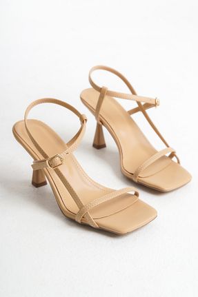 کفش مجلسی بژ زنانه چرم مصنوعی SHOES LUUM - کد 920873206