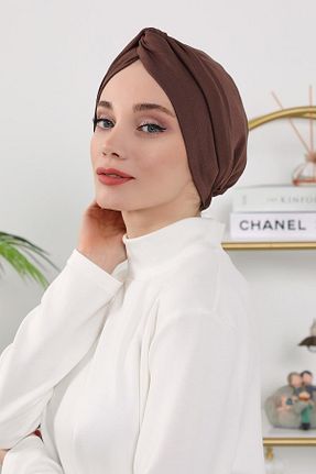 کلاه شنای حجاب قهوه ای Aisha