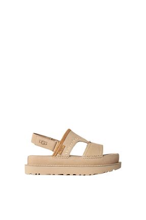 صندل بژ زنانه چرم خالص UGG - کد 920867813