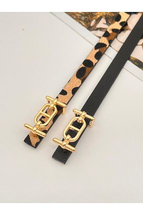 کمربند مشکی زنانه چرم مصنوعی Descoin - کد 891974646