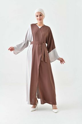کلاه و ابایا قهوه ای زنانه مخلوط پلی استر Fzd filizzade - کد 920871272