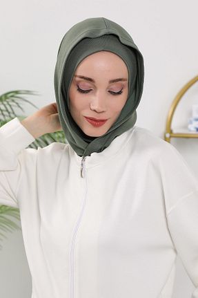 کلاه شنای حجاب خاکی زنانه Aisha