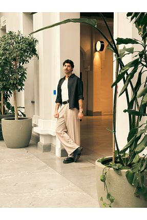 شلوار بژ زنانه پلی ویسکون la coir - کد 920876224