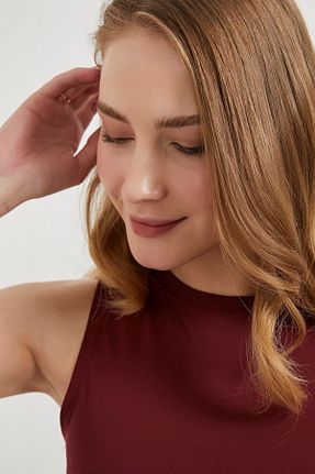 بادی زرشکی زنانه یقه ایستاده Arma Life - کد 920883554