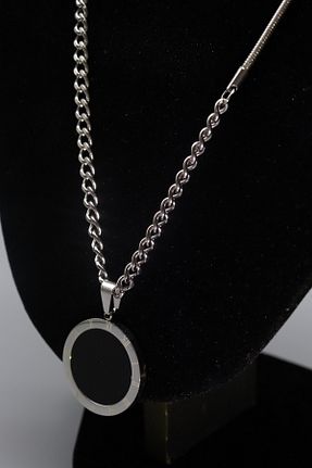 گردنبند استیل ( فولاد ) طوسی زنانه استیل (فولاد) HFKY - کد 903823741