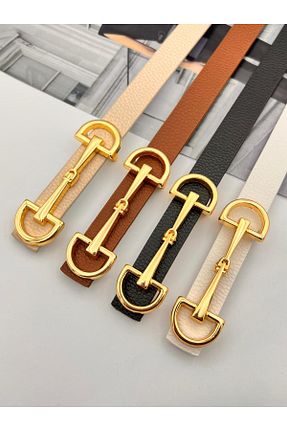 کمربند مشکی زنانه چرم مصنوعی MODAM HİFA - کد 892680183
