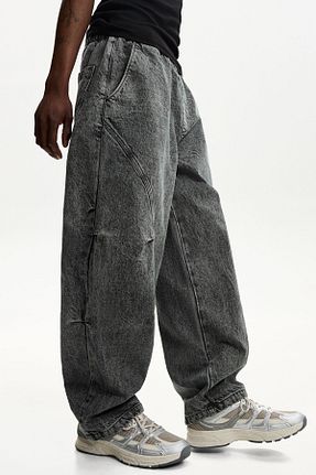 شلوار مشکی مردانه پنبه ای Bershka - کد 920886481