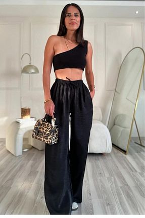شلوار مشکی زنانه ساتن style of style - کد 920939824