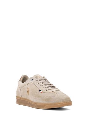 کفش اسنیکر بژ مردانه چرم اصل U.S. Polo Assn. - کد 920939598