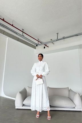 لباس سفید زنانه بافتنی Neşeli Butik - کد 920953229