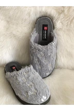 دمپائی خانگی طوسی زنانه پارچه ای Gezer - کد 760436164