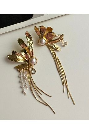 گوشواره جواهر طلائی رودیوم SU PERİSİ TAKI BİJUTERİ - کد 920947652