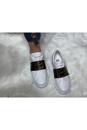 کفش اسنیکر سفید زنانه چرم PİNK THE FASHİON - کد 920998192
