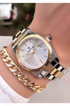 ساعت مچی طلائی زنانه 36-40 میلی متر Daniel Klein - کد 350883200