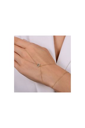 دستبند طلا زرد زنانه 14 عیار Quyumcu - کد 921759543