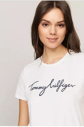 تیشرت طلائی زنانه رگولار Tommy Hilfiger - کد 854827544